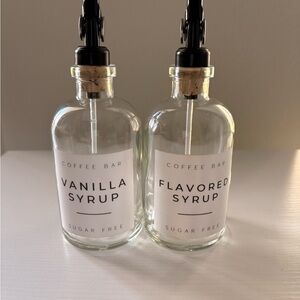 Set of Two Glass Syrup Dispensers